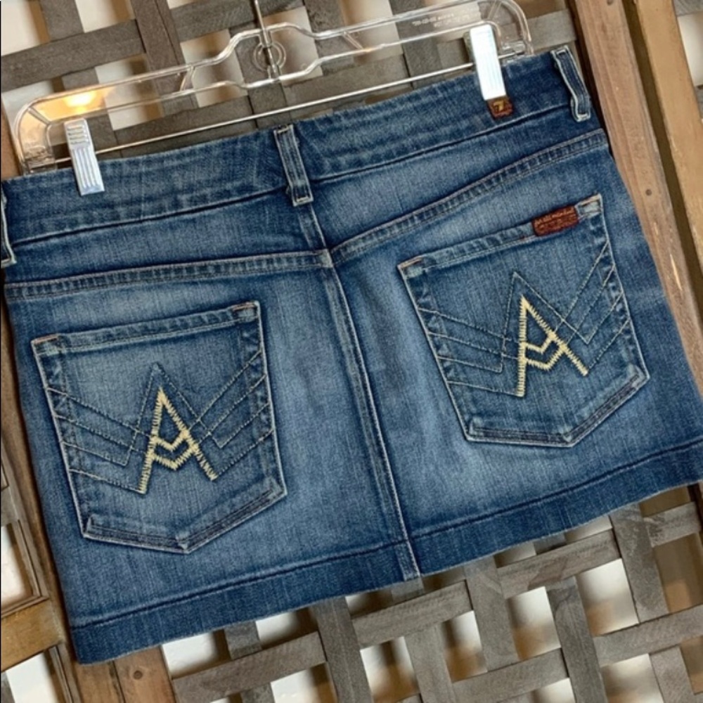7 For All Mankind Denim Mini Skirt - 29 / 30x13